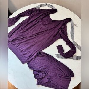 Women's Pajama Top Soft Long Sleeve Loungewear and little short